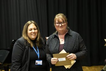 Sally Kent with Hayley Maxwell (Excellence in Access winner)