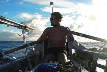 : Guy Watts during the record breaking voyage