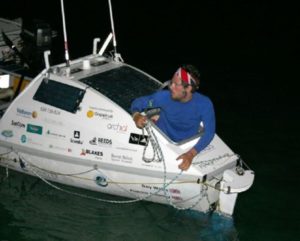 Guy Watts during the record breaking voyage!