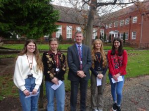 Ruth Ironmonger, Roseanna Graves, Dan Lodge, Nicole Holdsworth and Jade Vohra outside