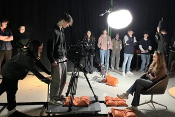 Collyer's students in CCU's studio